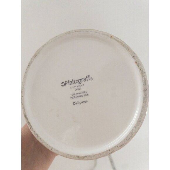 Pfaltzgraff Golden Delicious Apple Basket Ceramic Cookie Jar 11" Dishwasher & Mi - Picture 4 of 12